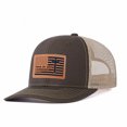 thumbnail image 6 of Vergiac American Flag Letter Leather Patch Trucker Hat, Men Adjustable Breathable Mesh Baseball Cap for Outdoor Travel Daily Outfits, 6 of 6