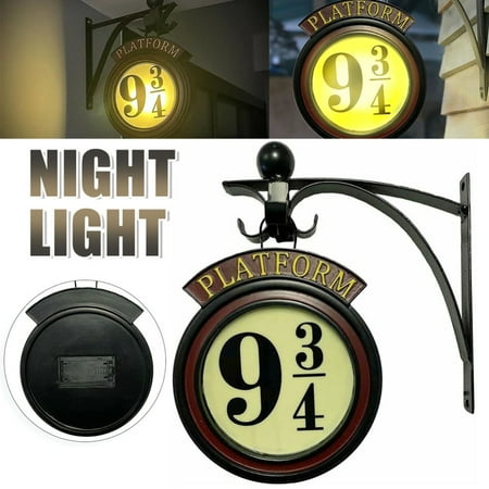 

Harry Potter Hanging 9 3/4 Night Light 10inch 2022 Movies Metal Wall Hanging 9 ¾ Night Light Gift for 20th Anniversary Movie Lovers