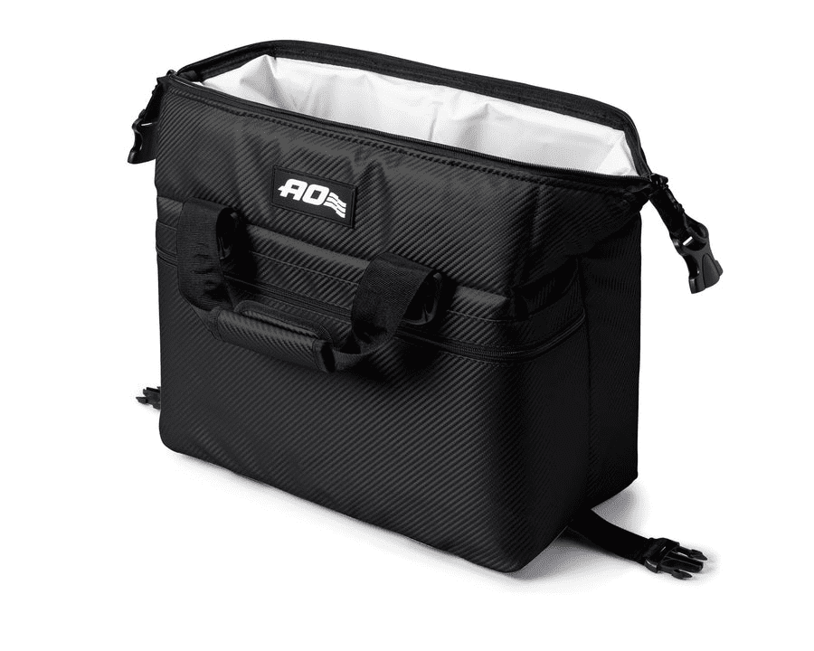AO Coolers Carbon Soft Cooler with High-Density Insulation, Black, 24-Can