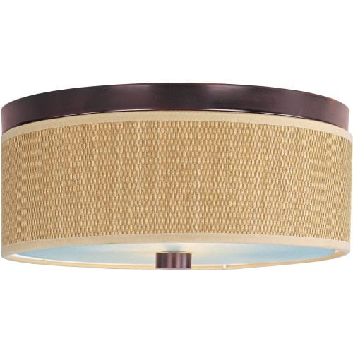 ET2 E95102-101OI Elements 3-Bulb Flush Mount Indoor Ceiling Fixture Fabric Sha 