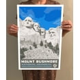 thumbnail image 4 of Mount Rushmore National Memorial Vintage Travel Poster / Postcard WPA Style Retro, 4 of 4