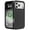 Black/Black, variant on Heavy Duty Hybrid Defender Rugged Case for iPhone 17 Pro with Holster Belt Clip - Dark Blue/Blue