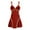 Red, variant on Women's V Neck Nightdress Lace Cami Nightgowns Chemise Sleepwear Mini Dress Sleepwear Dress for Women Rose Gold XL