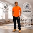 thumbnail image 4 of Gildan High Visibility Safety Work Reflective Short Sleeve T-Shirt for Men, (Safety Orange, 4XL), 4 of 9