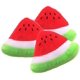 thumbnail image 4 of pieza de juguete para mascotas masticar Siffleur Couine en Peluche Coton Triangle Boule Pastèque Chiots Son Jouets Petits Chiens MFZFUKR HY-0155, 4 of 4