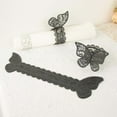 thumbnail image 2 of Efavormart 12 Pack | Black Shimmery Laser Cut Butterfly Paper Napkin Rings, Chair Sash Bows, Serviette Holders, 2 of 11