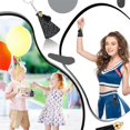 thumbnail image 5 of 40 Pcs Acrylic Cheer Megaphone Keychains with Tassel (Glitter Black), 5 of 5