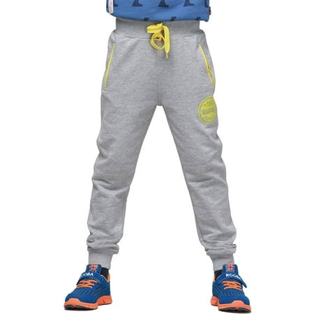 Leo&Lily Boys' Sports Fleece Elastic Waist Husky Joggers Pants Trousers