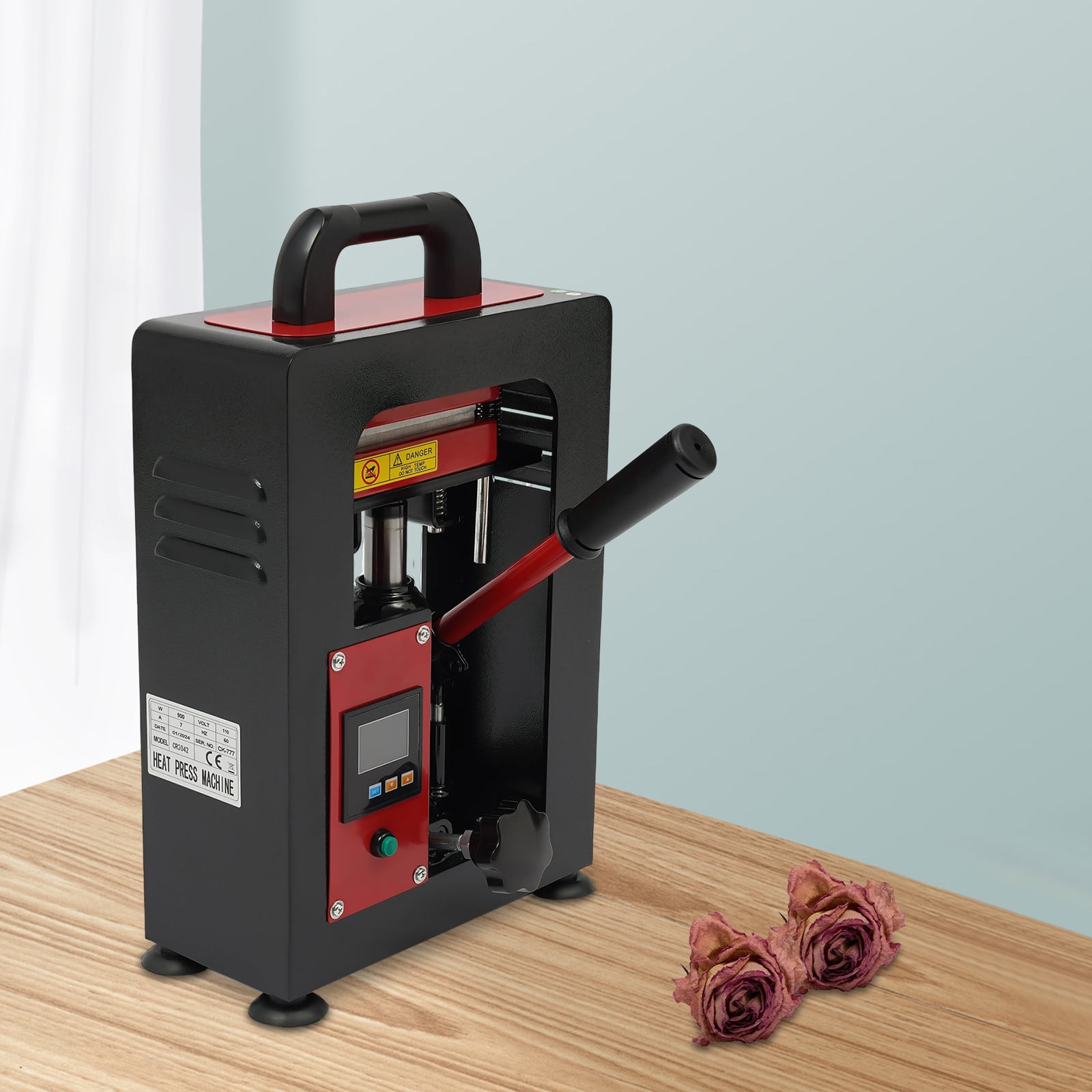 1 PCS Black Hydraulic Heat Press Machine, Used for Bonding, Extracting Vegetable Oils, Stamping Patterns on Clothes or Bags