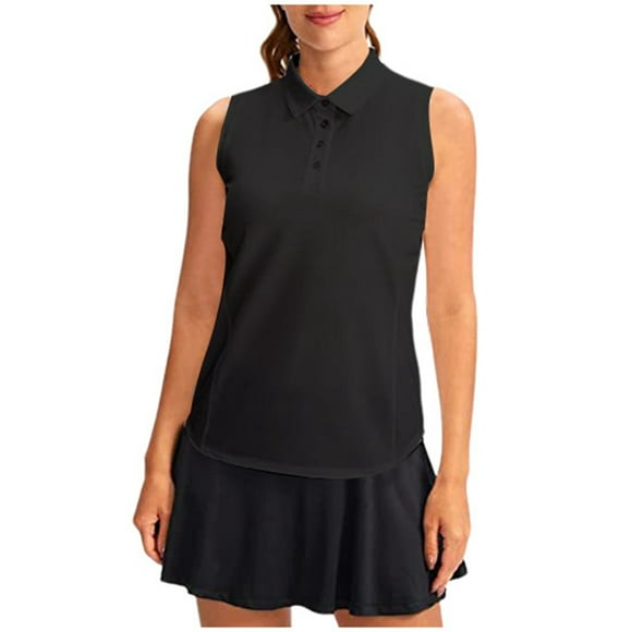 TSADFHJI Women's Tops Long Sleeve Fleece Ladies Dry Micro Mesh Sleeveless S Black