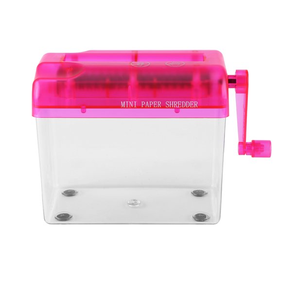 YOUTHINK Mini Anti-Slip Manual Shredder, Paper Cut Shredder, Blue & Pink & Orange & Grey