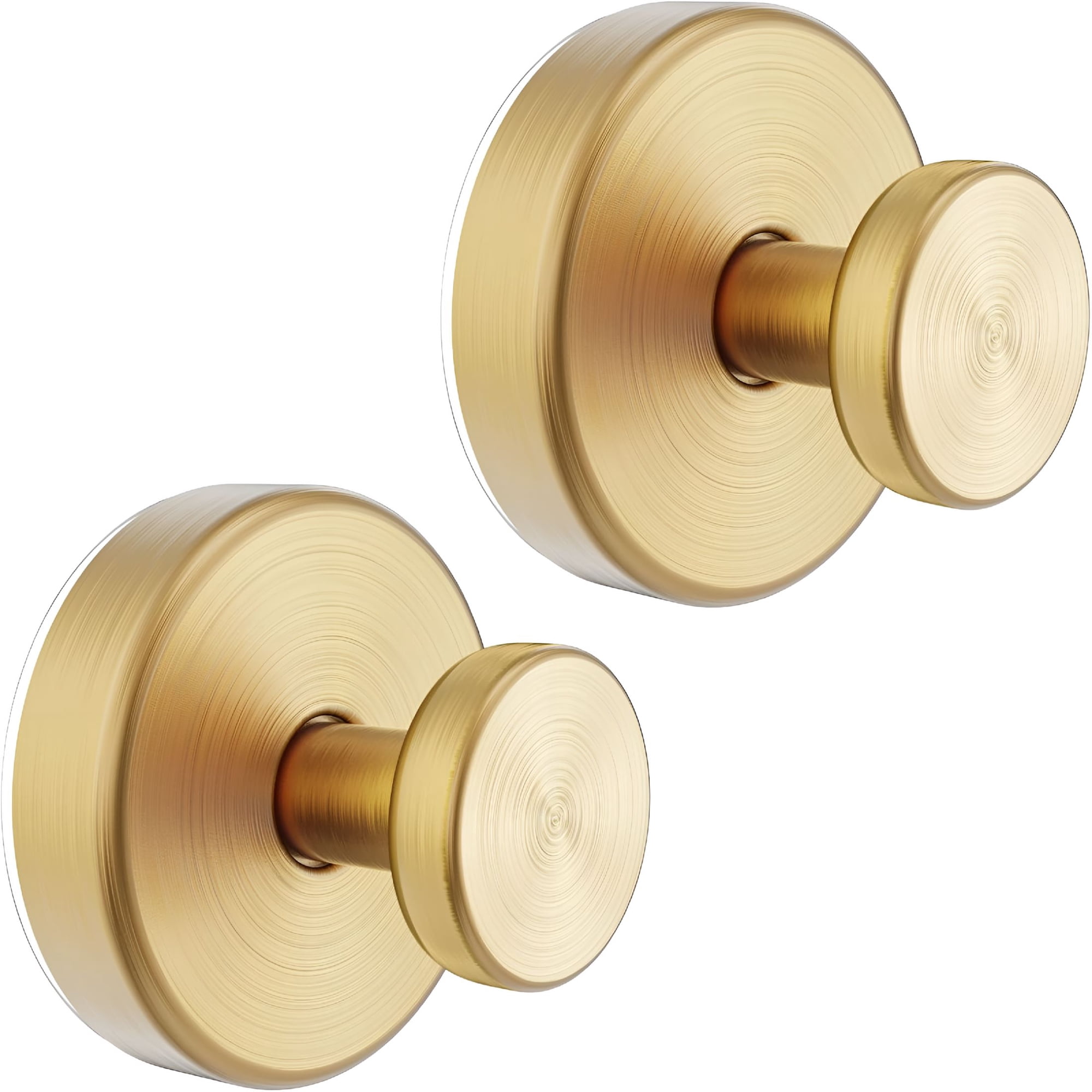 ACDANC Suction Cup Hooks (2 Packs) Stainless Steel Waterproof Suction Cup Hooks For Shower Bathroom Hanging Towels Mounting On Glass Shower Doors (Brushed Gold)