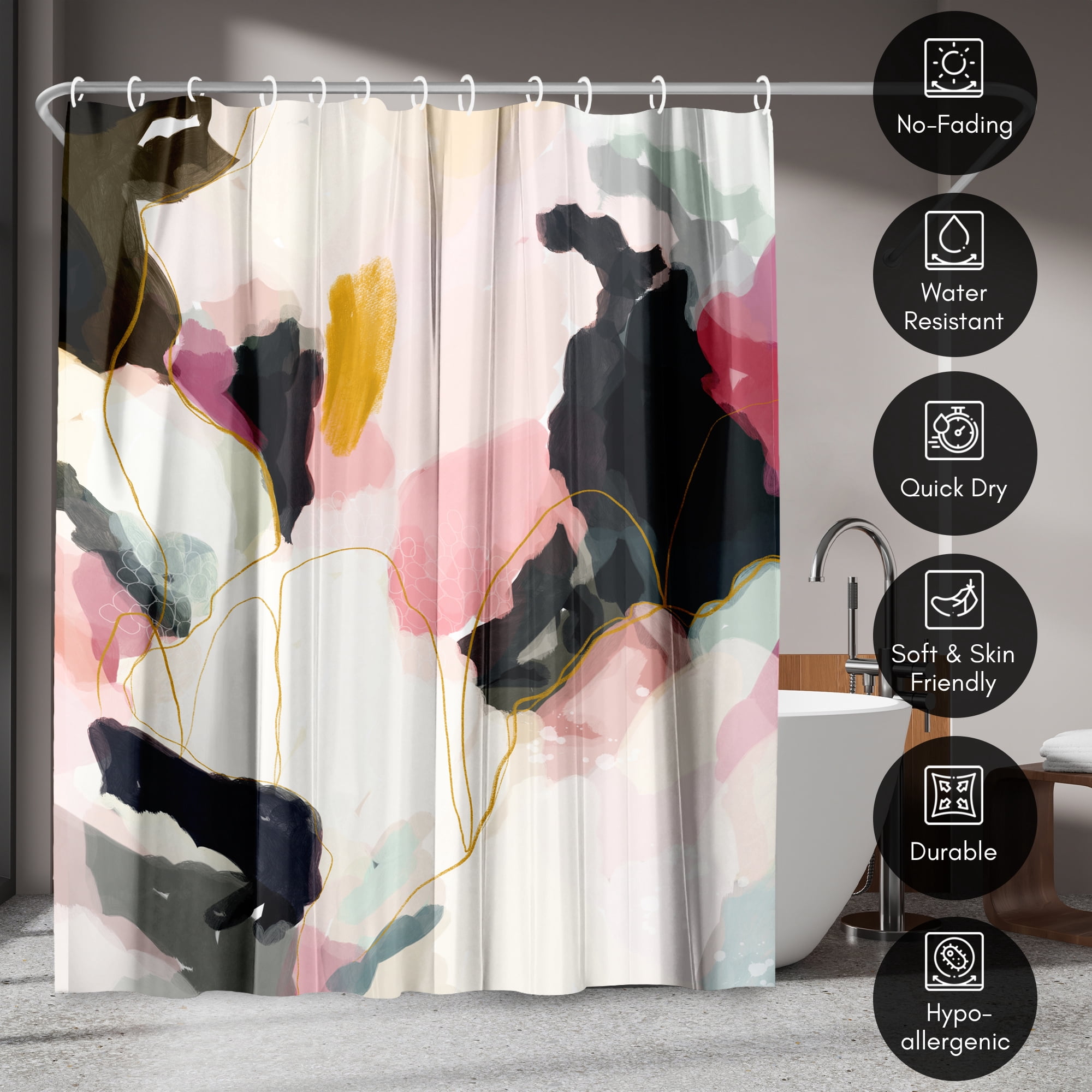 Americanflat 71" x 74" Shower Curtain, Homecoming by Louise Robinson