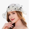 thumbnail image 5 of Fascinators Hats for Women Tea Party Easter Womens Summer Dress Hat Wide Leaf Flower Bridal Shower Hat Sun Hats Beach Hat, 5 of 7