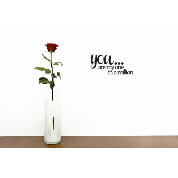 Custom Designs You Are My One In A Million Text Lettering Love Life Quote 10 X20"