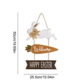 thumbnail image 3 of Wozhuo Easter Rabbit Wood Door Sign Handmade Holiday Welcome Plaque, 3 of 6