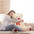 thumbnail image 3 of Peluche con forma de oso de peluche HollyHome, 90 cm, con corazón rojo, 3 of 9