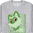thumbnail image 3 of Pokémon - Sprigatito Stats - Men's Crew Neck Fleece Pullover, 3 of 5