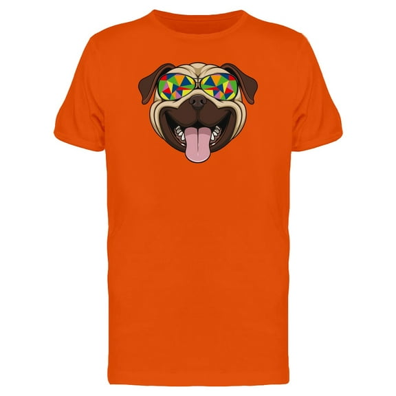 Happy Pug Abstract Glasses Tee Men's -Image by Shutterstock