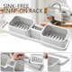 thumbnail image 1 of Fregadero de cocina Grifo Soporte de esponja Estante organizador con colgador de tela, Estante de almacenamiento multifuncional que ahorra espacio, Fácil instalación, Acero inoxidable, 1 paquete, 1 of 7