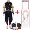 thumbnail image 1 of Disfraz de Anime Demon Slayers Season 2, Kimetsu no Yaiba, Uzui Tengen, uniforme negro, ropa de fiesta de Halloween y Navidad, 1 of 4
