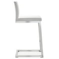 thumbnail image 4 of TOV Furniture Parma White Vegan Leather Counter Stool with Silver Legs - Set of 2, 4 of 10