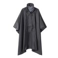 thumbnail image 1 of Ponchos de lluvia Prolriy para adultos, poncho de lluvia portátil con capucha para senderismo, camping, pesca, color gris, talla única, 1 of 3
