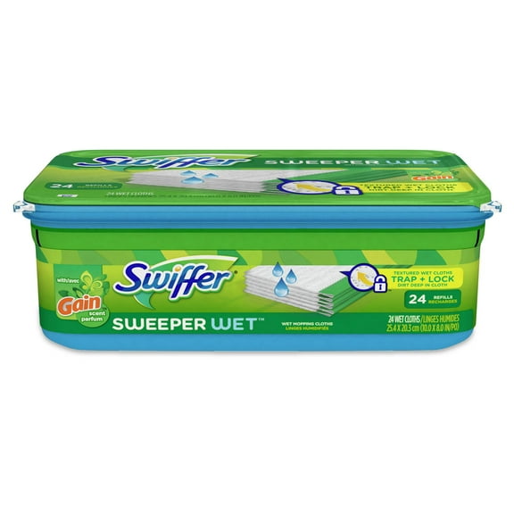 Swiffer Sweeper Wet Mopping Cloths with Gain Scent, 24-Count