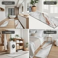 thumbnail image 5 of White Rose Gold Marble Kitchen Rugs Sets Of 3,Kitchen Runner Rugs Non Skid Washable,Decorative Kitchen Floor Mats for Kitchen,Sink,Laundry,17"x30"+ 17"x47" + 17"x59", 5 of 6