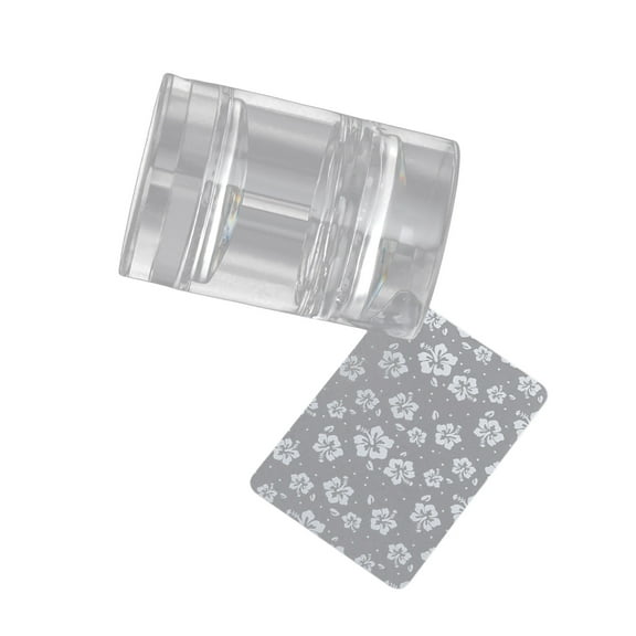 Silicone French Nail Art Stamper Set with Scrapers Double Head Visible Body Jelly Stamping for Nail Art Manicure Designs