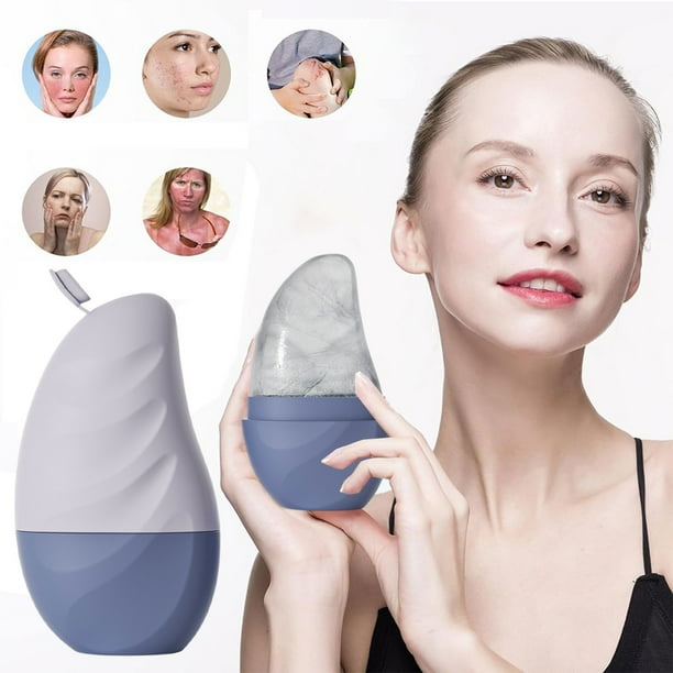 Moldes de hielo de silicona para masajes reutilizables, rodillo de hielo facial, rodillo de hielo para rostro y ojos, herramientas de cuidado facial con rodillo de hielo, moldes de silicona para belle