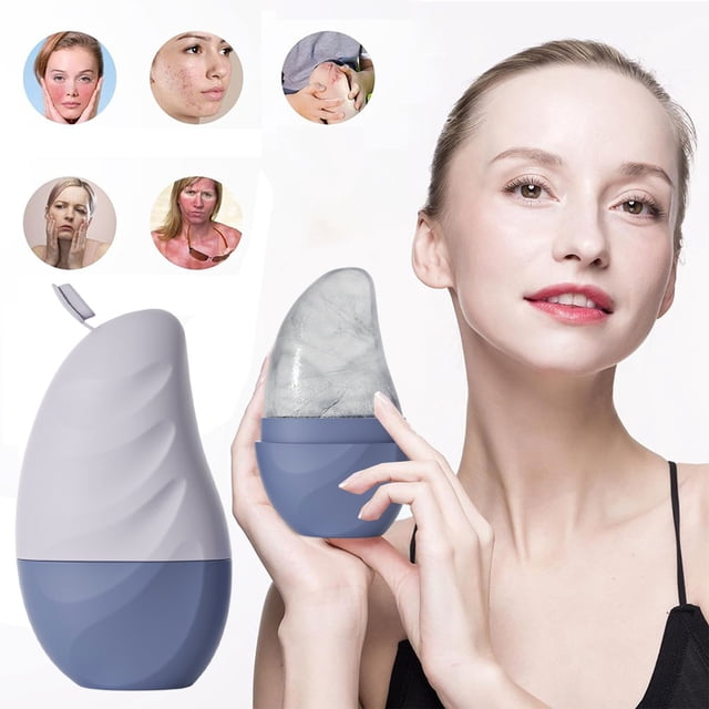 Moldes de silicona reutilizables para masaje con hielo, rodillo facial de hielo, rodillo de hielo para rostro y ojos, herramientas de cuidado facial con hielo, moldes de silicona para belleza con hiel
