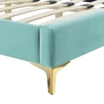 thumbnail image 4 of Modway Alexandria Tufted Performance Velvet King Platform Bed in Mint, 4 of 10