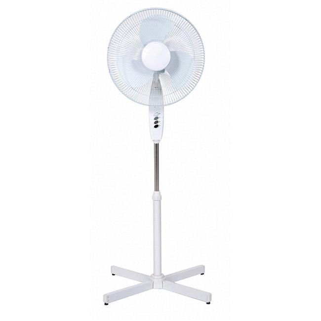Cool Works SP1516A 16 in. 3Speed White Oscillating Pedestal Fan
