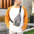 thumbnail image 4 of Bolsa Paquete de cinturón de cintura de lona informal para hombre, bolso de mensajero de hombro, monedero de pecho (gris) JShteea Para Estrenar, 4 of 9