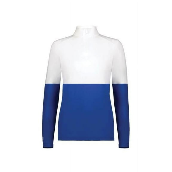 Holloway B22864548 Women Momentum Team Quarter-Zip Pullover, Black & Dark Green - 3XL