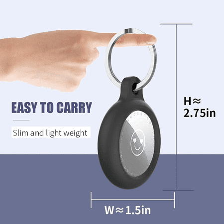 AirTag Holder-Compatible with AirTag Case Keychain Air Tag Case Holder Silicone AirTags Key Ring Cases Air Tags Key Chain Compatible with Apple AirTag GPS Item Finders Accessories-4 Pack