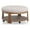 Beige, variant on Furniture of America Scandi Wood Round Coffee Table in Natural and Dark Gray