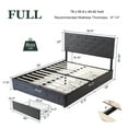 thumbnail image 7 of Amolife Full Size Platform Bed Frame with Diamond-stitched Headboard and 4 Drawers, Dark Gray, 7 of 7