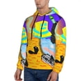 thumbnail image 3 of Lsque Geometry Dash Pattern Casual Men's Hoodie,Hooded Sweatshirt with Kangaroo Pocket,Pullover Hoodie-Medium, 3 of 8