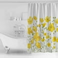 thumbnail image 4 of Small Stall Shower Curtain 36x72 Inch Narrow Half Size Yellow Daisy Bath Curtains Bathroom Decor Spring Floral Summer Botanical Watercolor Waterproof Fabric Shower Curtain Set with Hooks 36 Inch, 4 of 6