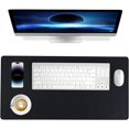 thumbnail image 1 of GHSDFBB Lonnom Leather Desk Pad, Anti-Slip & Waterproof Extended Mouse Pad with Suede Base, Large Keyboard Mouse Mat for Home Office and Decor-Black (35.4×15.7 Inches), 1 of 7