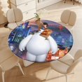 thumbnail image 4 of Baymax: Grandes héroes-theme Fitted Round Tablecloths Elastic Edged Table Covers Waterproof Table Cloth for Kitchen Holiday Party Tables Decor 120cm, 4 of 6