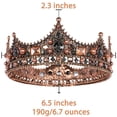 thumbnail image 4 of 3X Coronas de para Hombres - Barroca de Cristal de Diamantes de Imitación Vintage, de Reyes para Hombres para la Fiesta de Graduación En El Teatro, 4 of 5