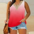 thumbnail image 2 of cfhntfmh Tank Tops for Women 2024 Plus Size Casual Print Sleeveless Comfy Shirts Soft Lace V Neck Lounge T-Shirts, 2 of 4