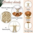 thumbnail image 4 of Macrame Hat Hangers Boho Hat Hangers for Wall Bohemian Women Hat Rack Hat Organizer for Wall Hanging Hat Display Hand Weaving Hat Rack Decorative Cap Holder for Wide Brim Cap, 4 of 14