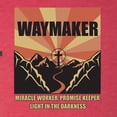 thumbnail image 2 of WAYMAKER Miracle Worker Promise Keeper Inspirational/Christian Tri-Blend Racerback Tank Top, Vintage Red, Small, 2 of 5