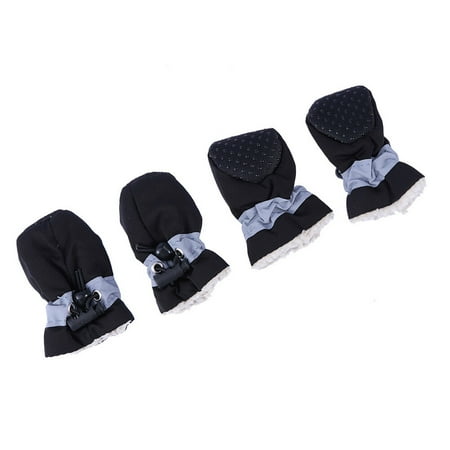 FRCOLOR Dog Boots for Pets Non Slip Socks Shoes Hot Pavement Size Black