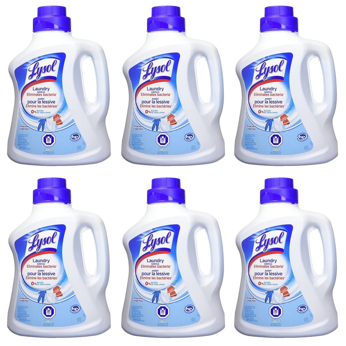 Lysol Laundry Additive, Eliminates Bacteria, 2.7L (6 pack)