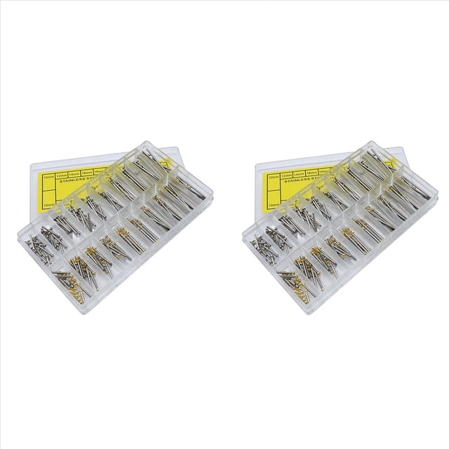 400 Piezas 10-28 mm Correa de Reloj Enlace Pasadores ConexióN Eje Fijo Acero Inoxidable Barra de Oreja Sin Procesar Perno de Reloj Juego de Herramientas de ReparacióN Manual